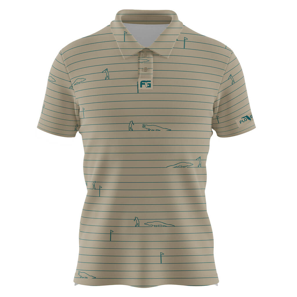 Local Lines Tan Golf Polo