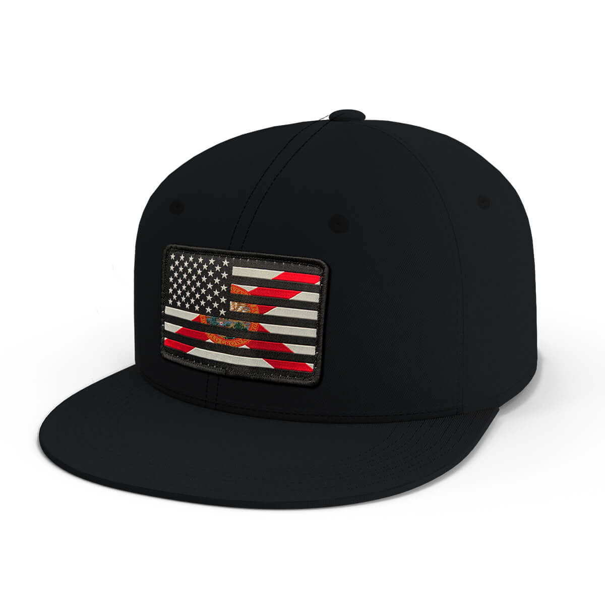 FloGrown Flag Mashup Trucker Hat, Men's, Black