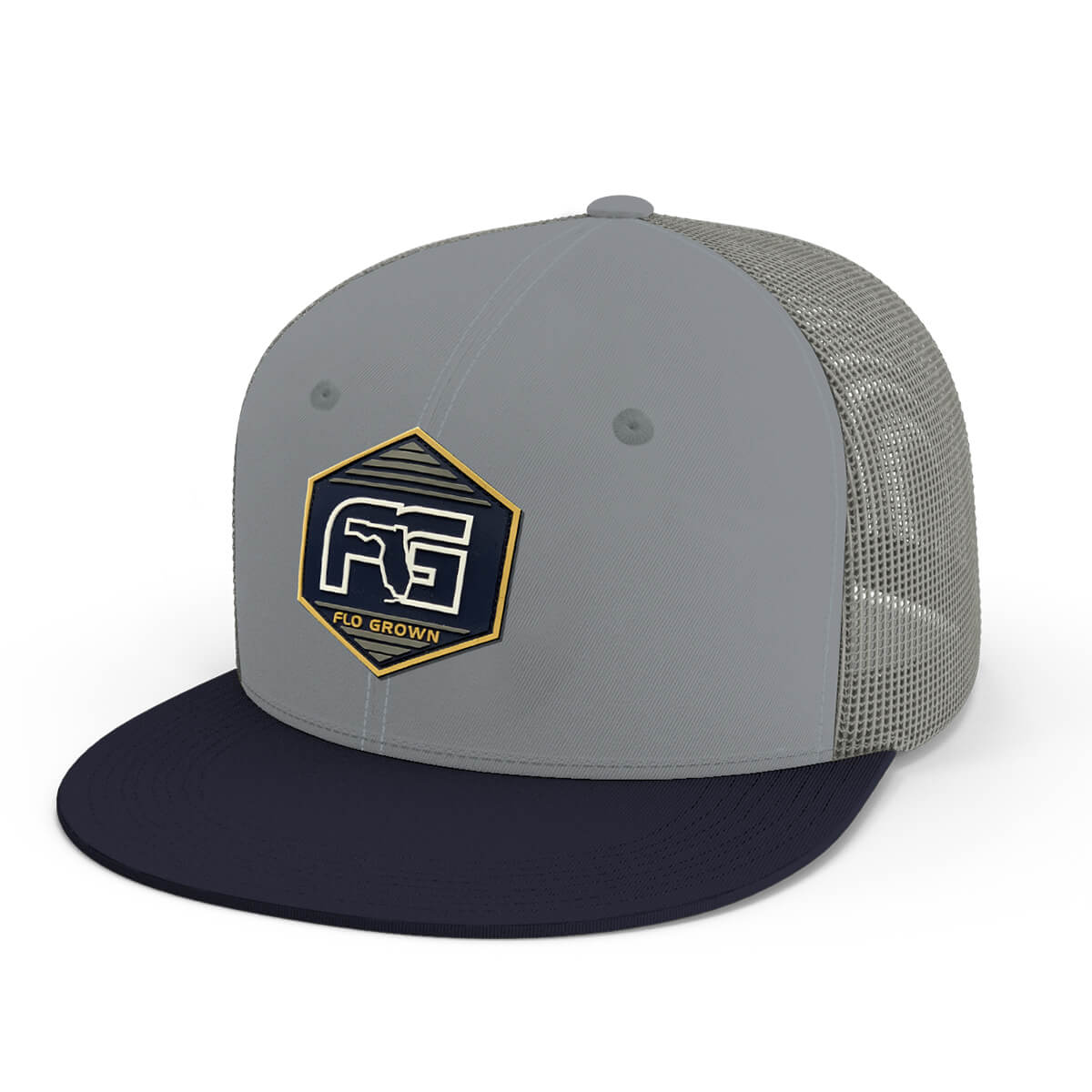 PVC Hexagon Patch Blue Bill Hat