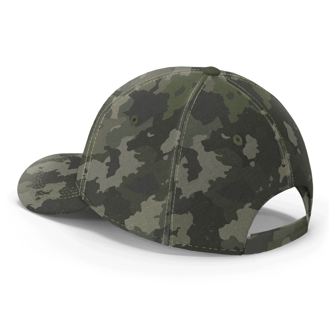 Camouflage baseball cap with velcro strap
