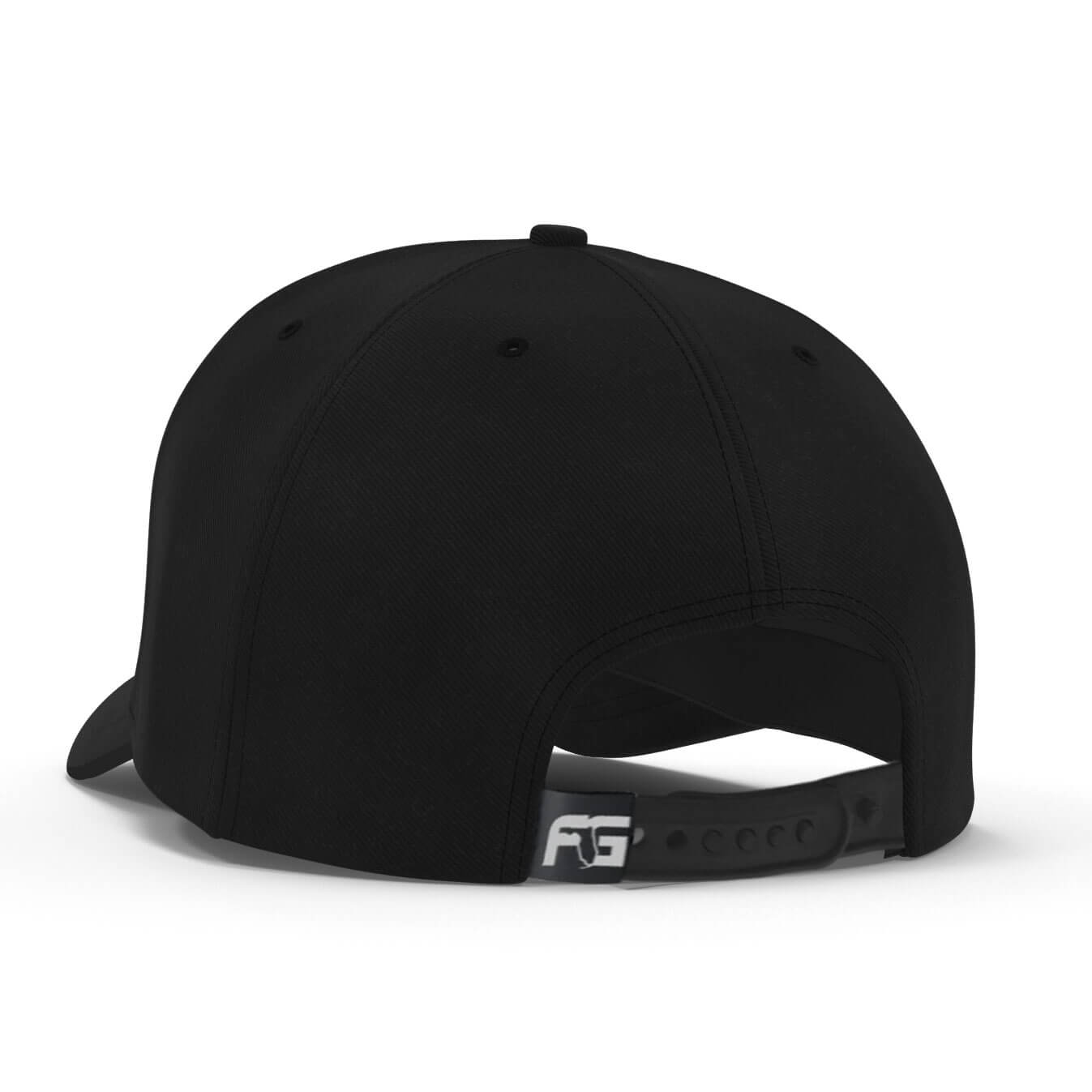 Back view showing adjustable snapback.
