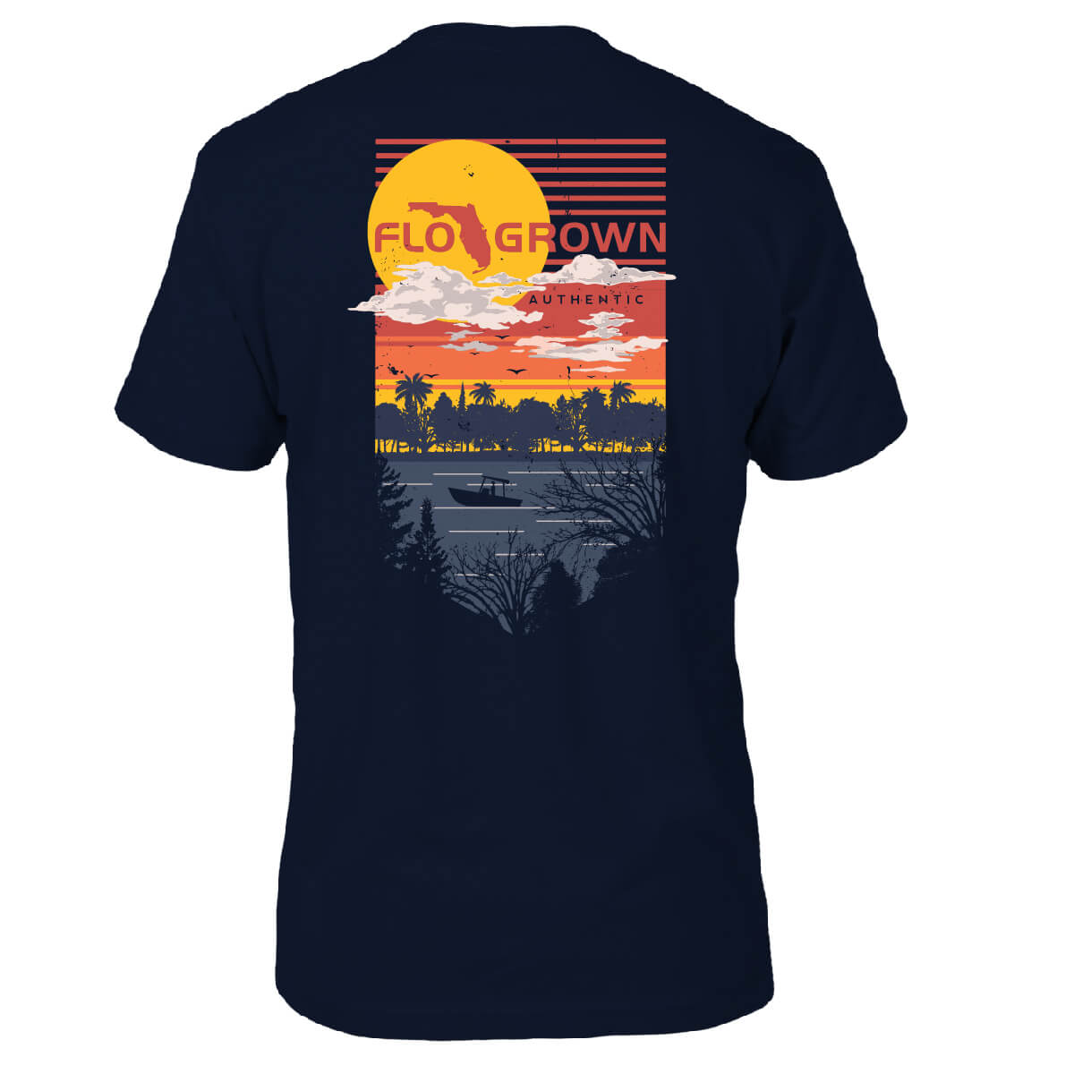 Sunset Fishing Lake Tee