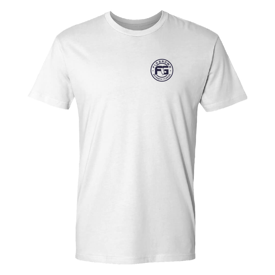 Front view with a circle FloGrown logo on the left chest