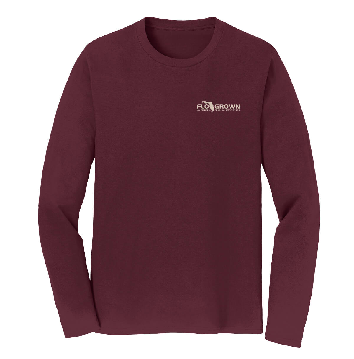 Front view with a FloGrown logo on the left chest