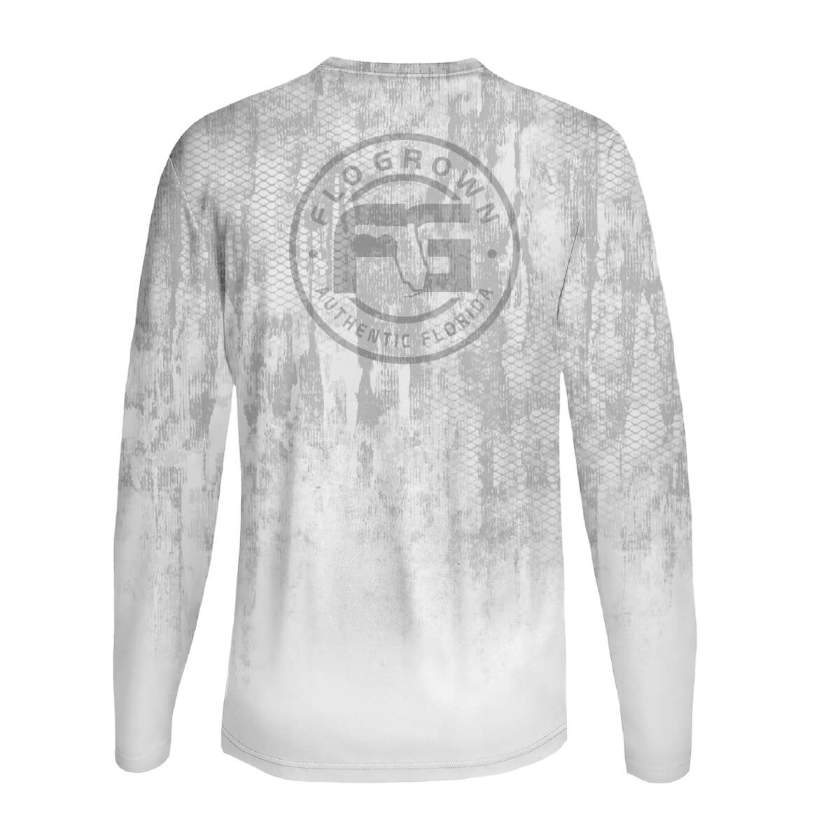 Back view with the same pattern and a FloGrown circle logo on the center back.