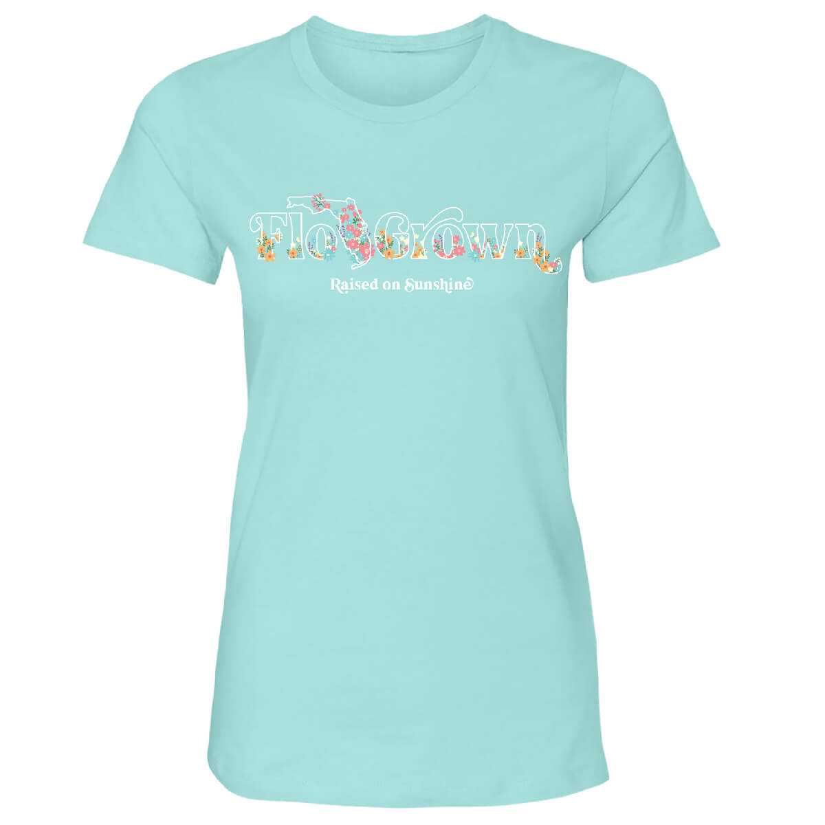 Inline Flowers Fitted Women's Tee