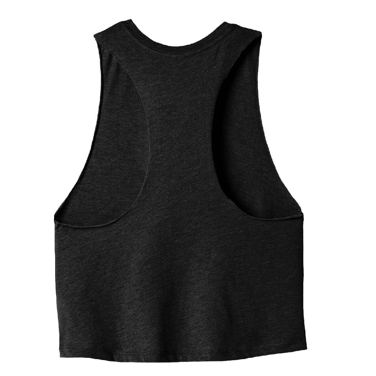 Back view showing a plain black back.