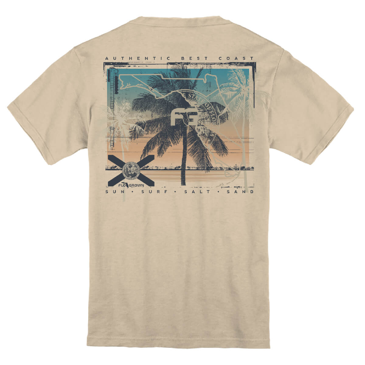Best Coast Grunge Map Youth Tee