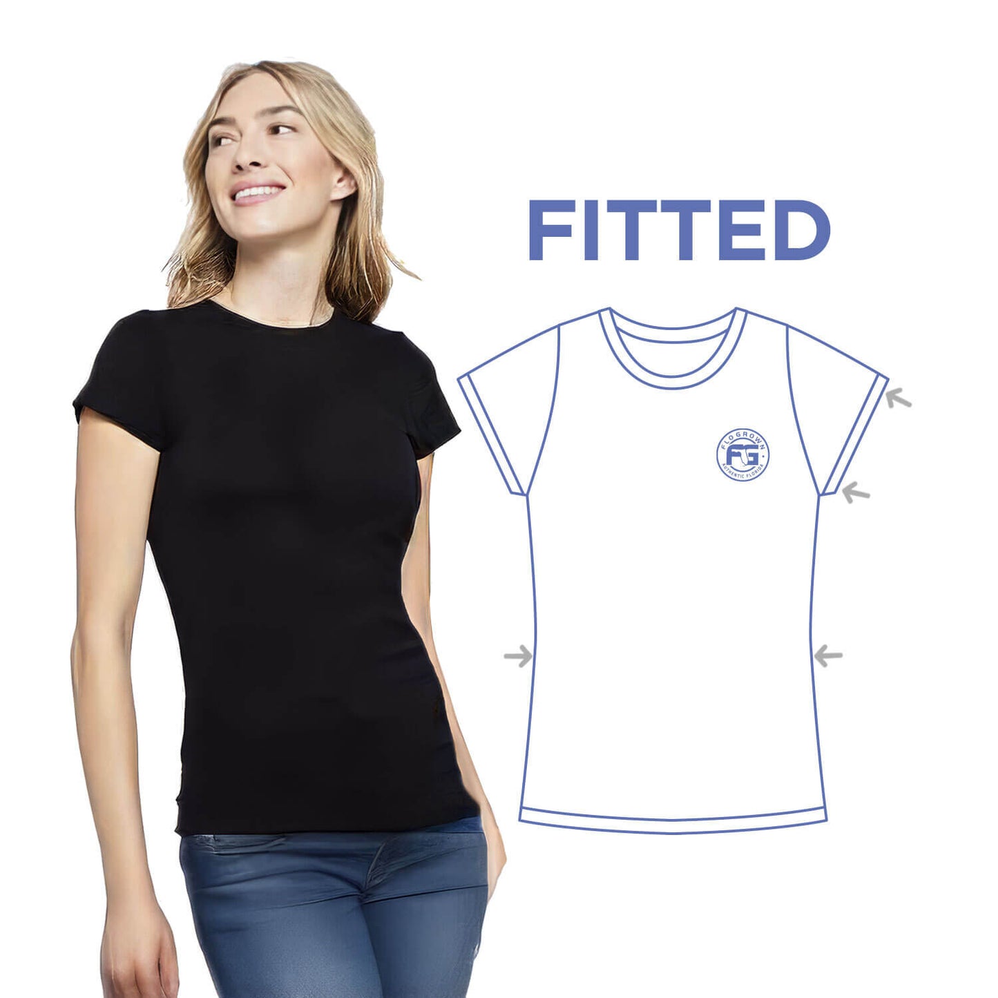 Florida State Seminoles Hibiscus Flag Fitted Women's Tee