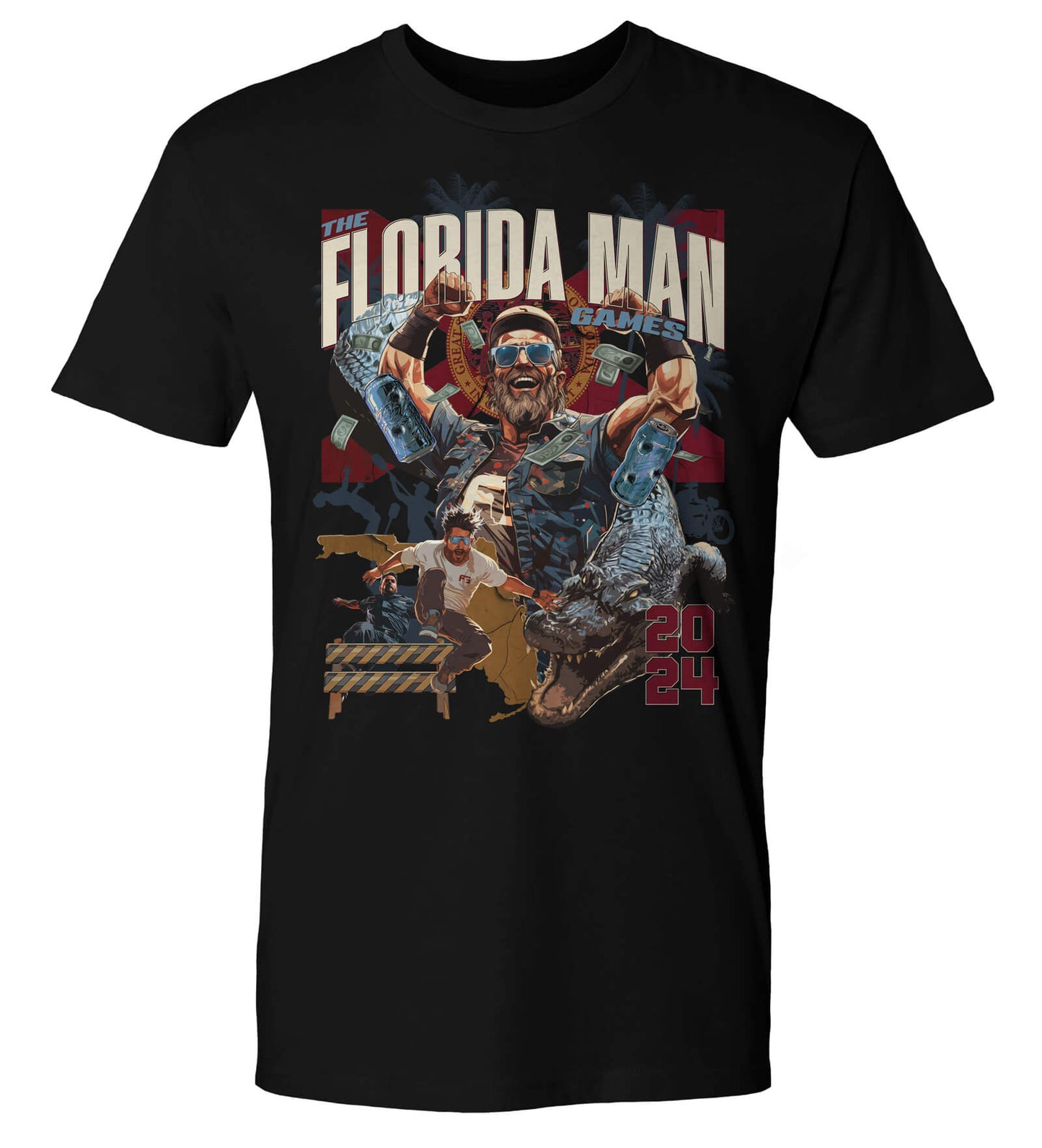 The Florida Man Games Game Time Black Tee