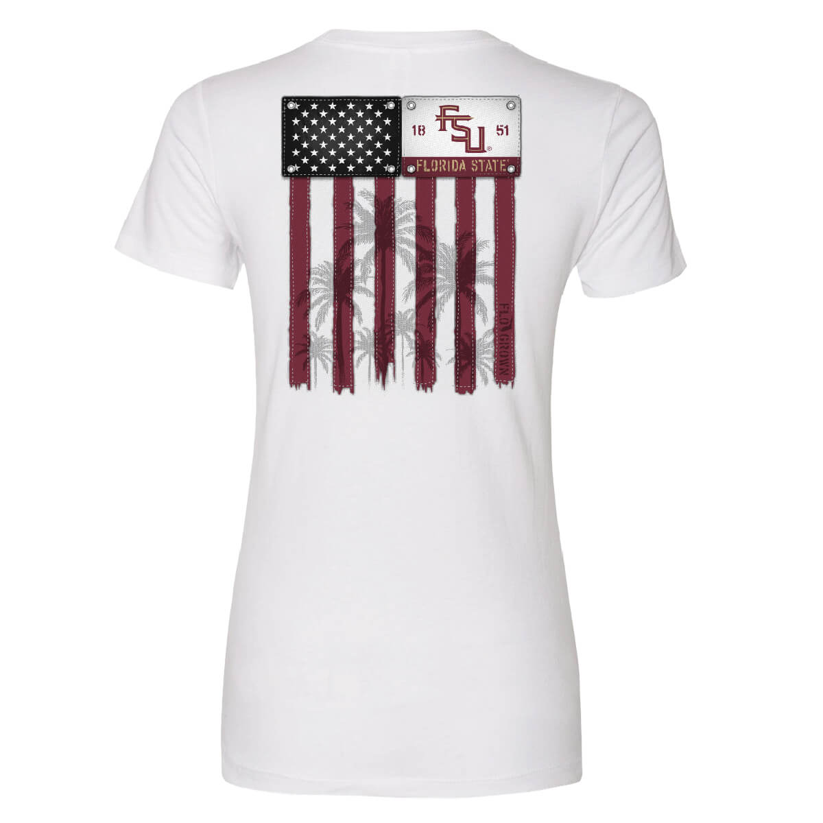 Florida State Seminoles Vintage Flag Fitted Women's Tee