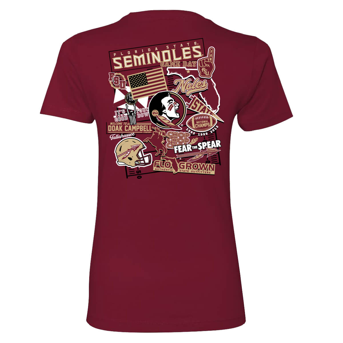 Florida State Seminoles Sticker Fitted Women's Tee