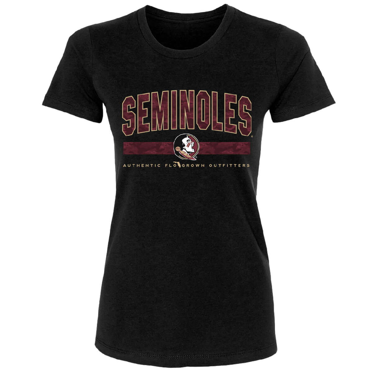 Florida State Seminoles Camo Type Women's Tee