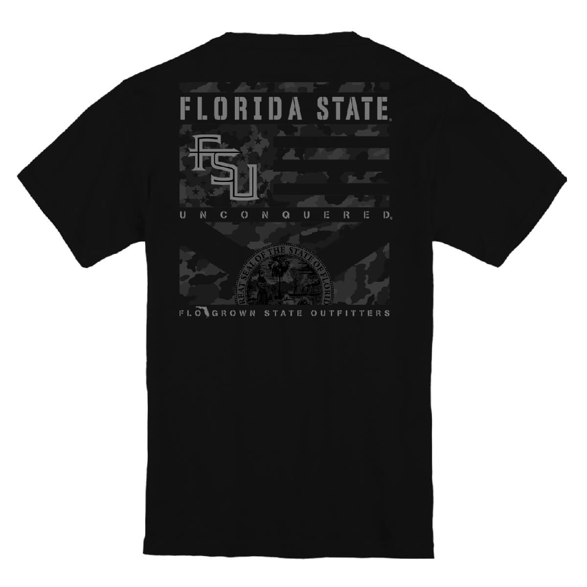 Florida State Seminoles Camo Flag Panels Youth Tee