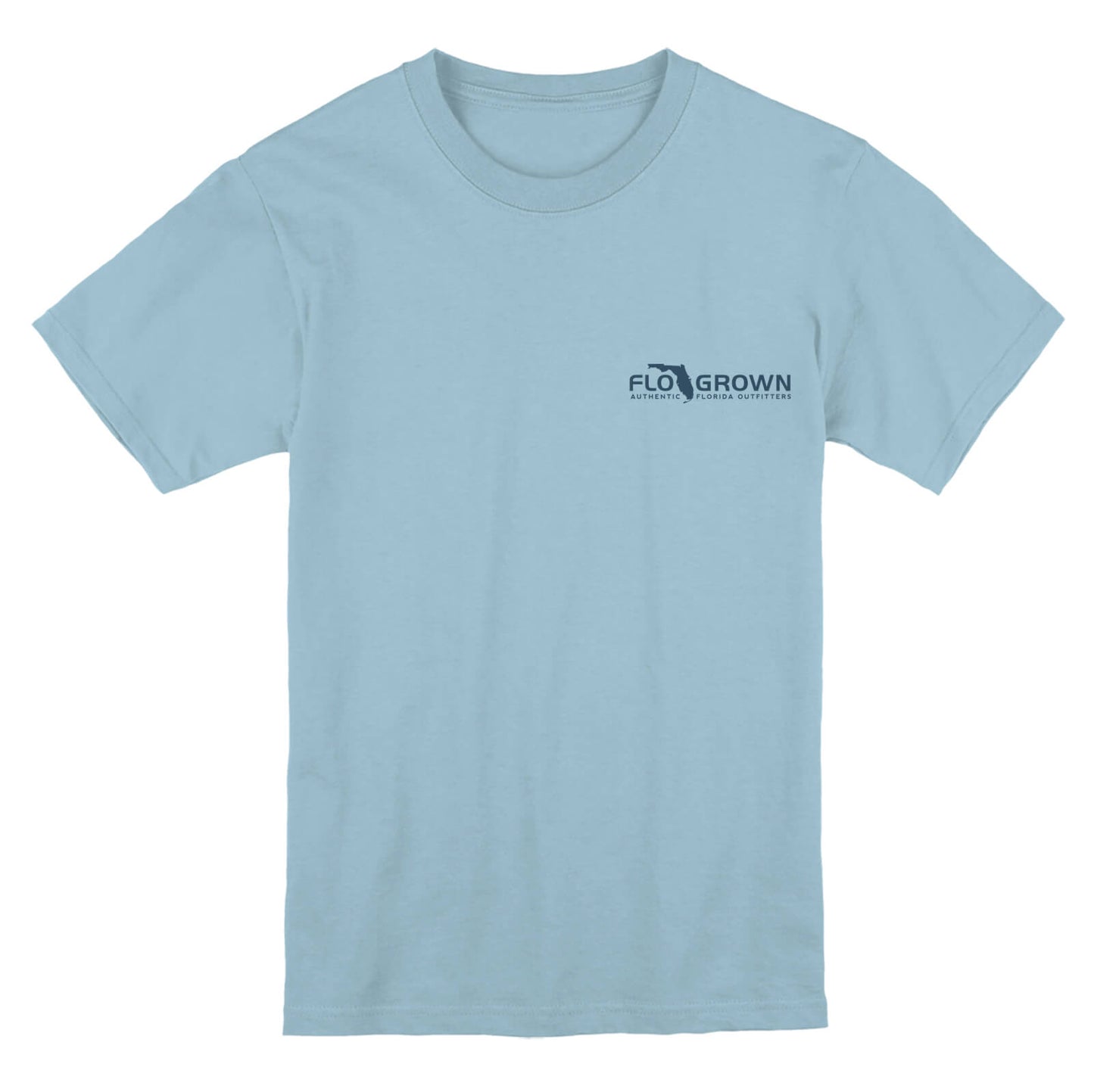 Front view with FloGrown logo on left chest.