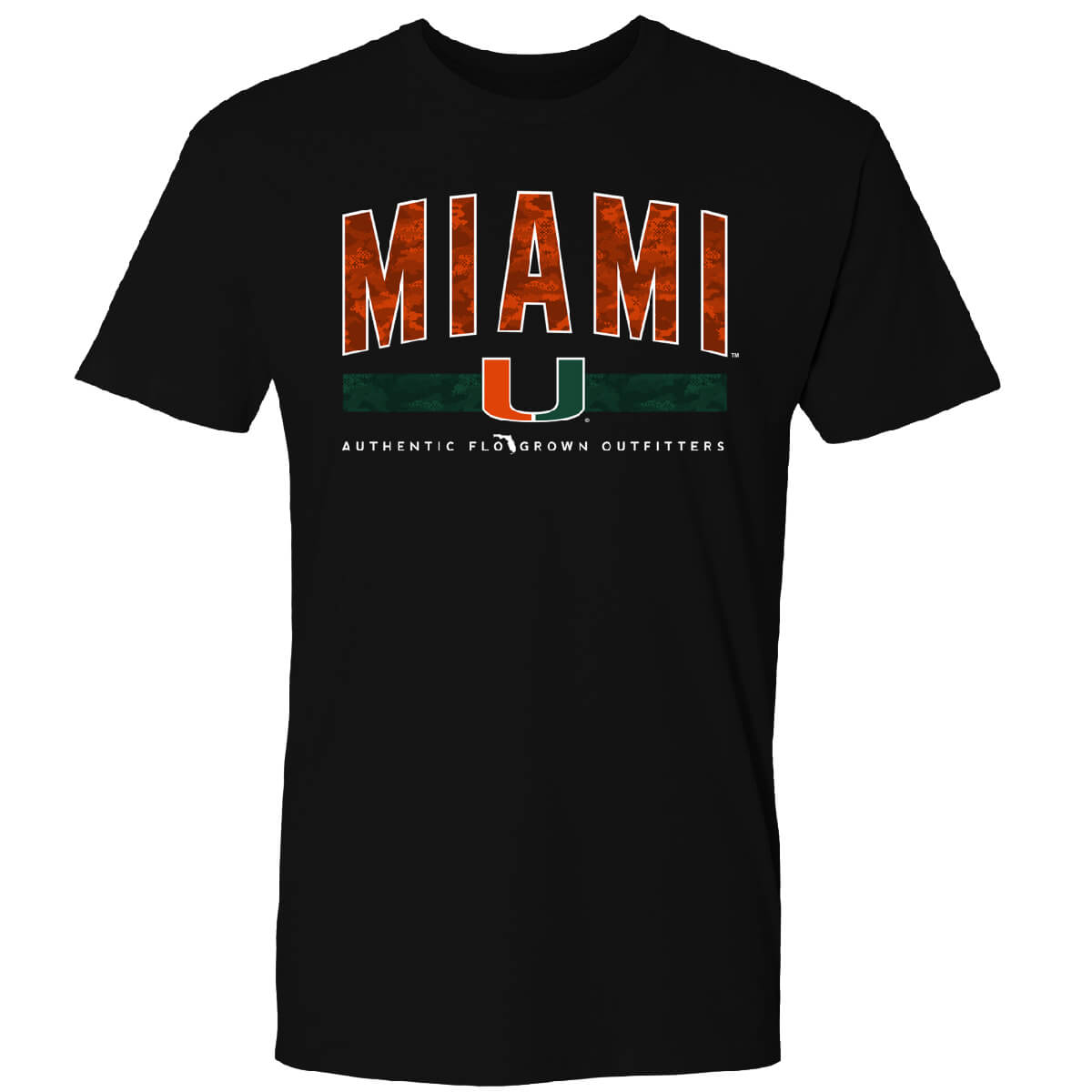 Miami Hurricanes Camo Type Tee