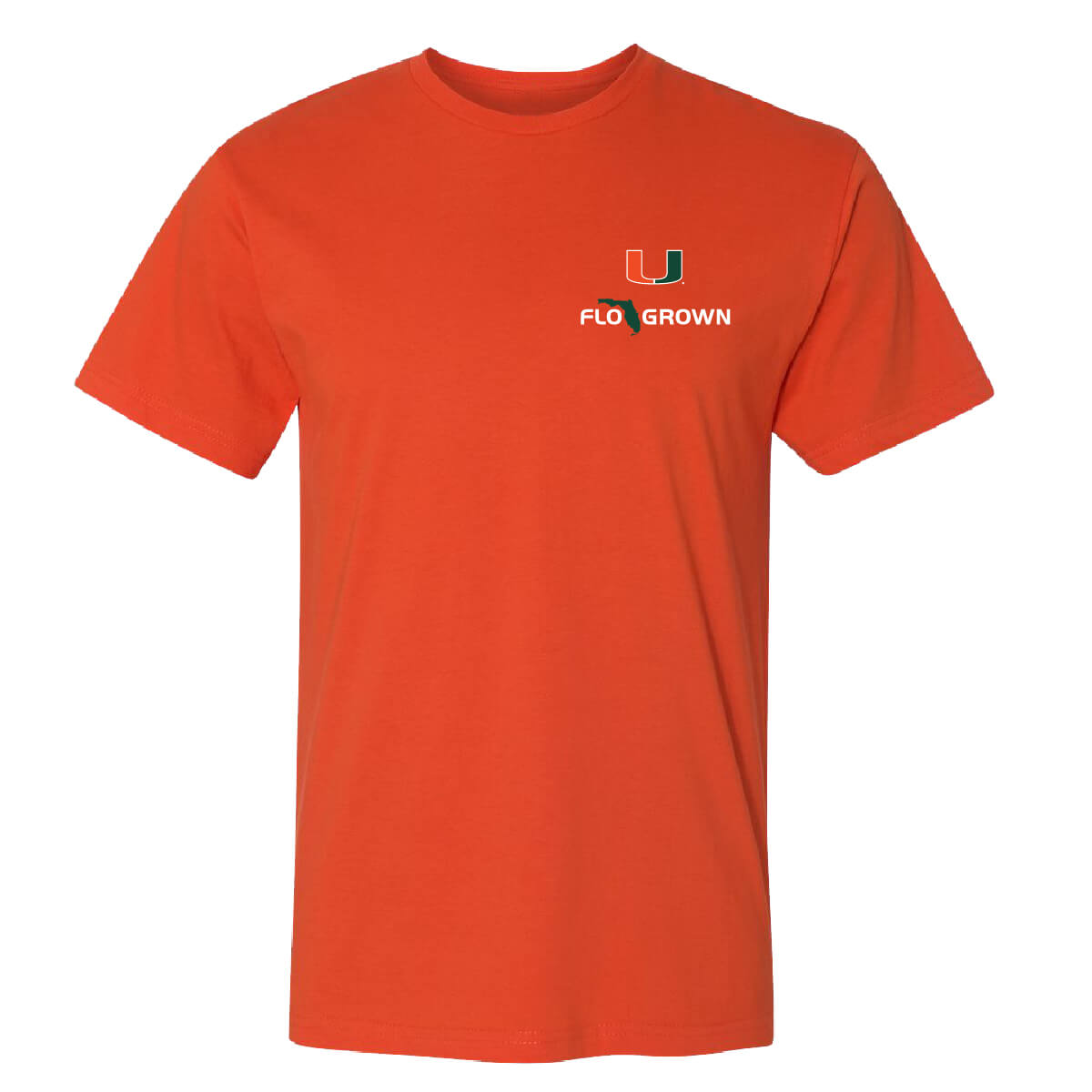 Front view featuring the UM and FloGrown logos on the left chest.