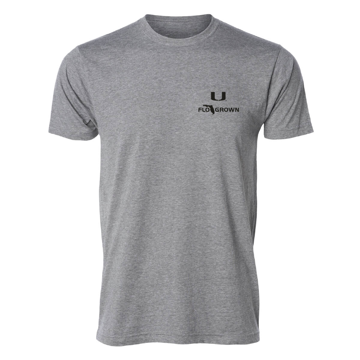 Front view with the UM and FloGrown logos on the left chest.