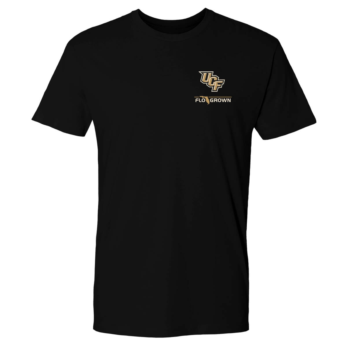 Front view with the UCF logo and the FloGrown logo on the left chest.