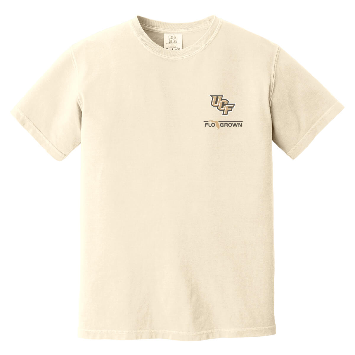 Front view with the UCF and FloGrown logos on the left chest.