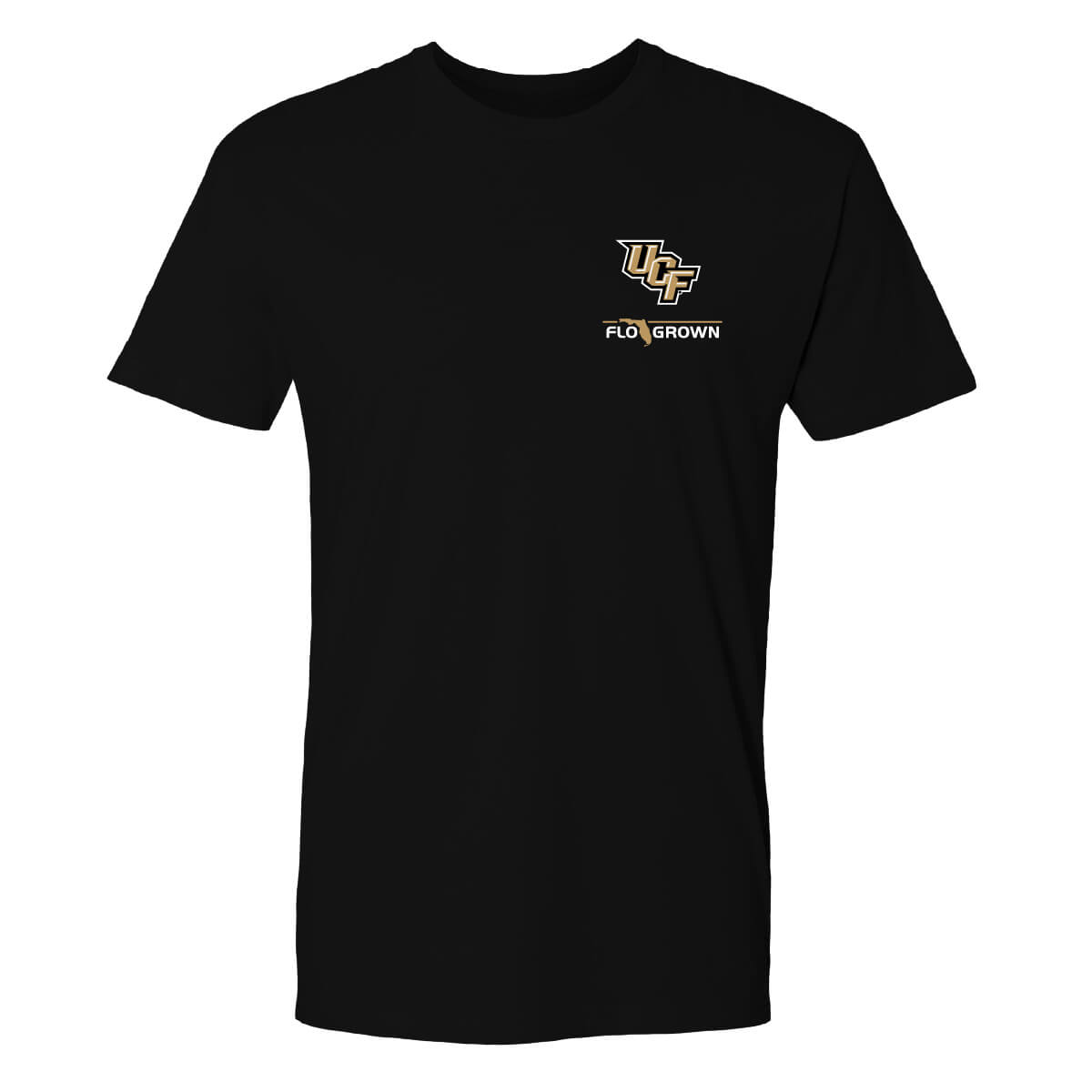 Front view with the UCF logo and the FloGrown logo on the left chest.
