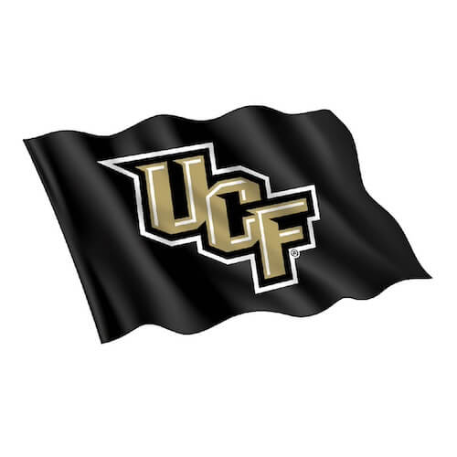 UCF Knights Waving Black Flag Decal