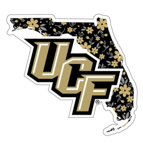 Adesivo UCF Central Florida Knights - Formato 10x10 Cm - Resistente Alle Intemperie