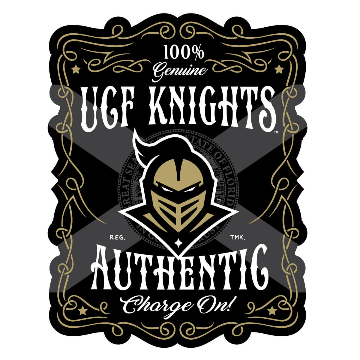 UCF Knights Whiskey Label Decal