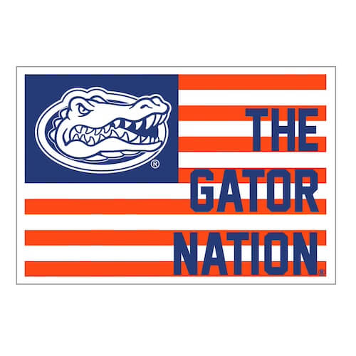 Florida Gators Gator Nation Flag Decal