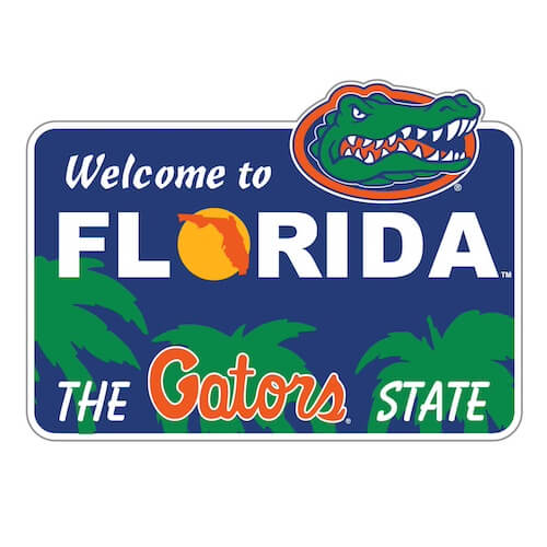 Florida Gators Welcome Sign Decal