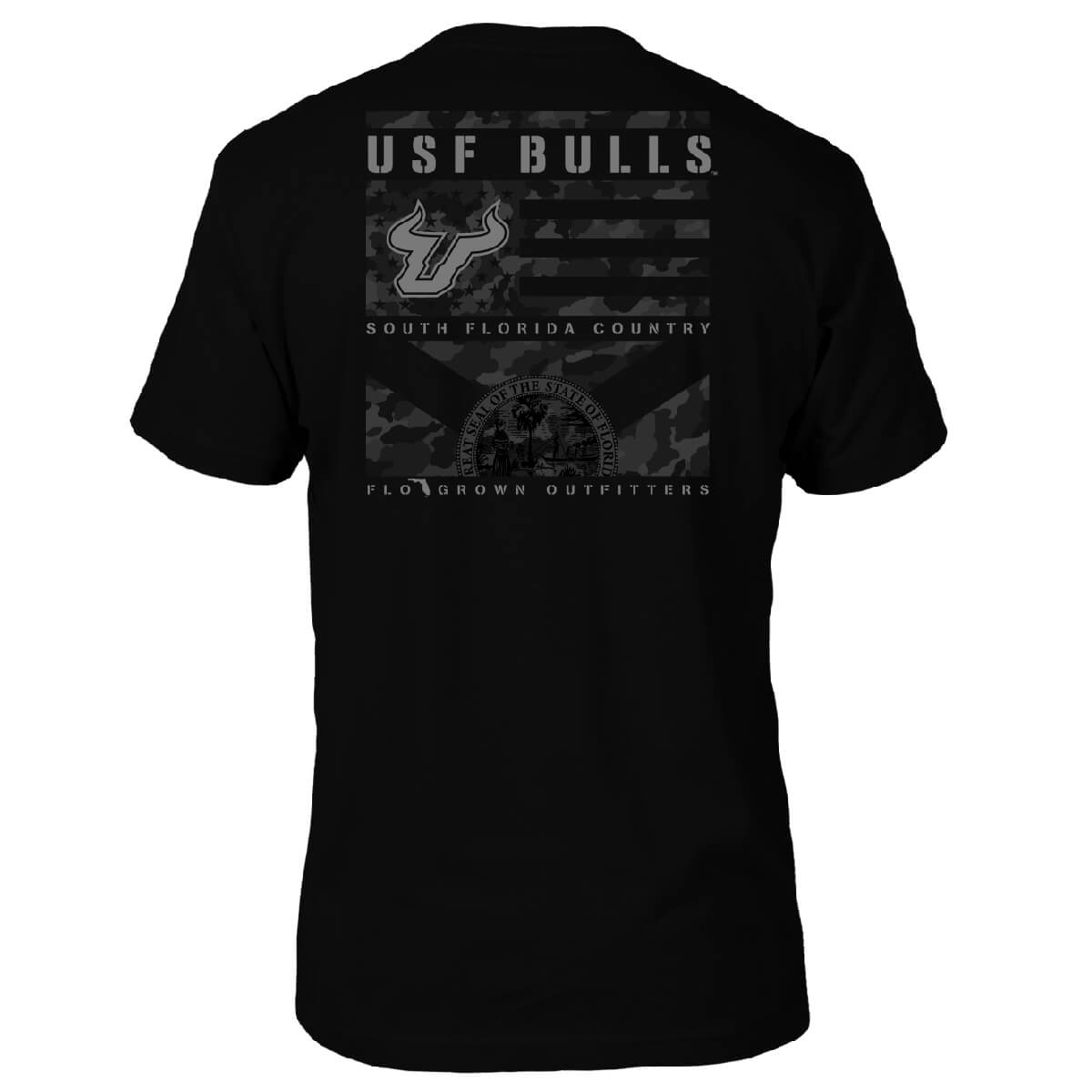 South Florida Bulls Camo Flag Panels Tee