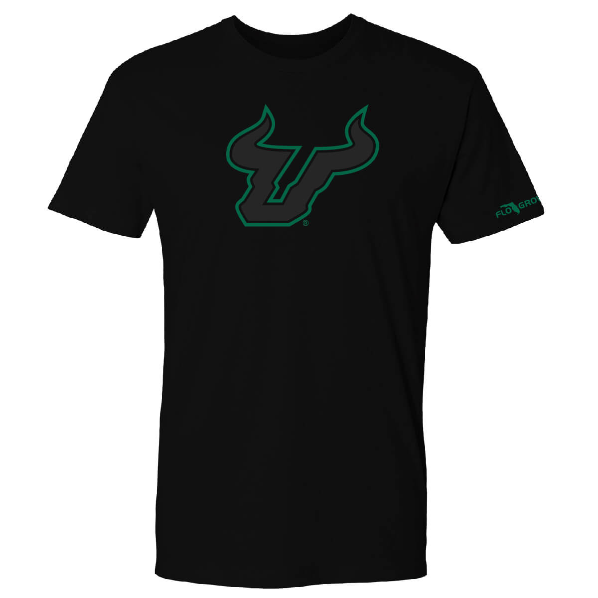 South Florida Bulls Blackout Logo Tee