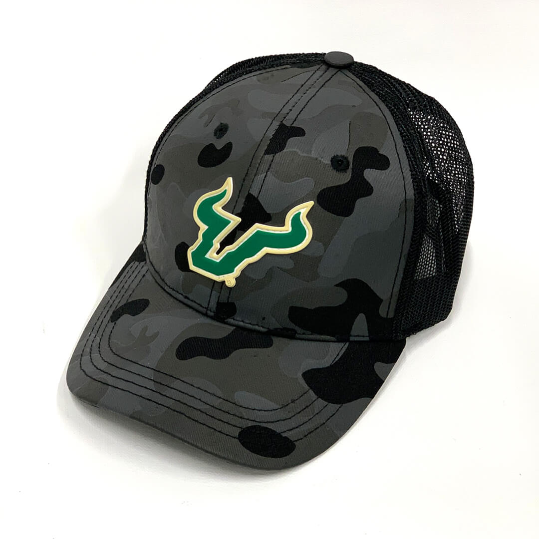 South Florida Bulls Black Camo Logo Hat