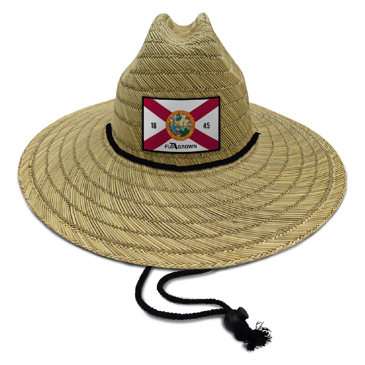 Vintage Map Straw Hat - Top