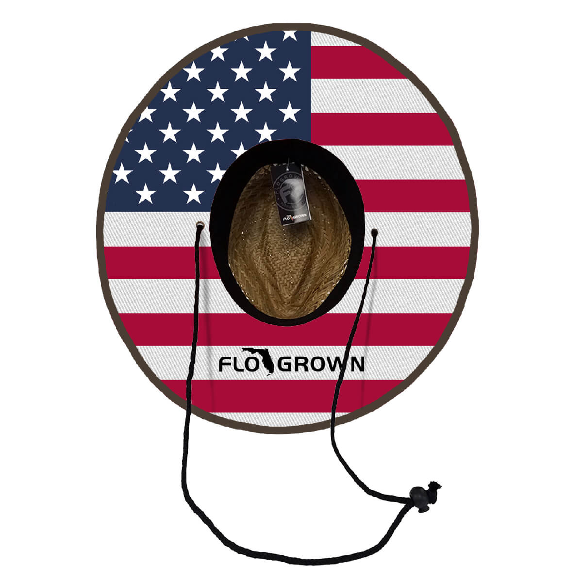 Flag Mash Up Straw Hat - Bottom
