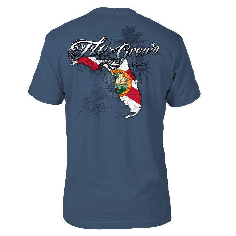 FloGrown State Flag Split Tee (back)