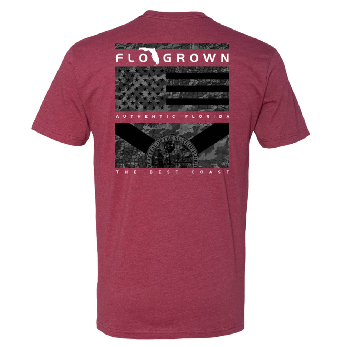 Red Camo Flag Panel Tee