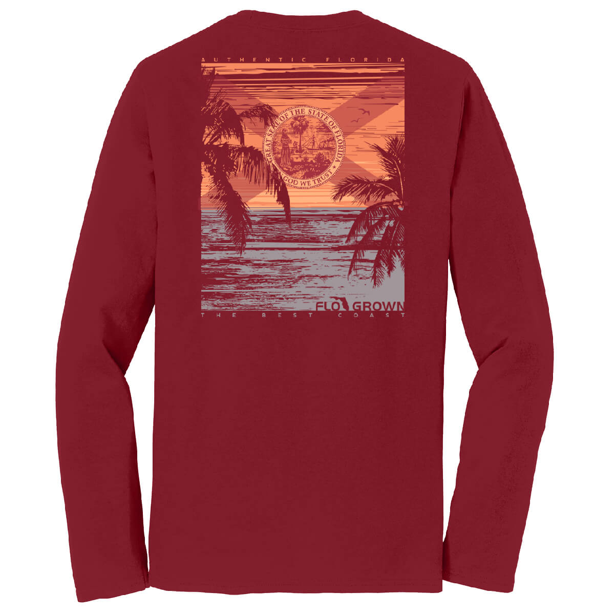 Retro Beach Poster Long Sleeve