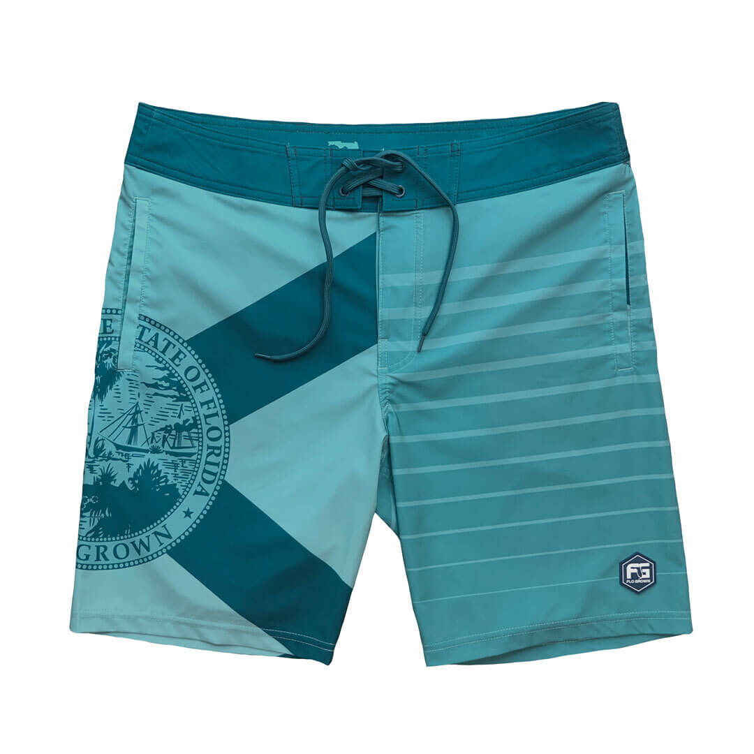 Flag Stripe Blue Board Shorts