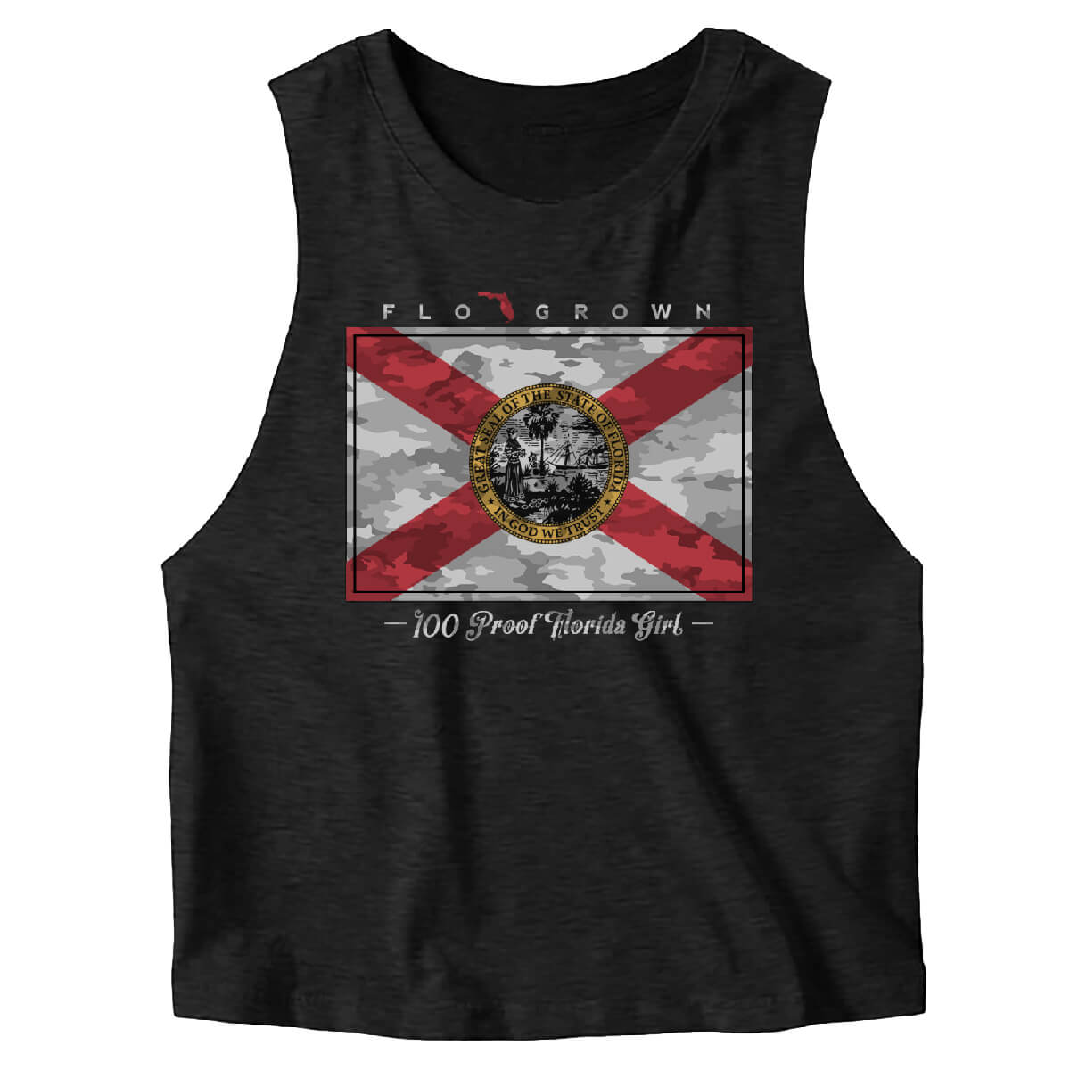 100 Proof Florida Girl Women's Cropped Tank