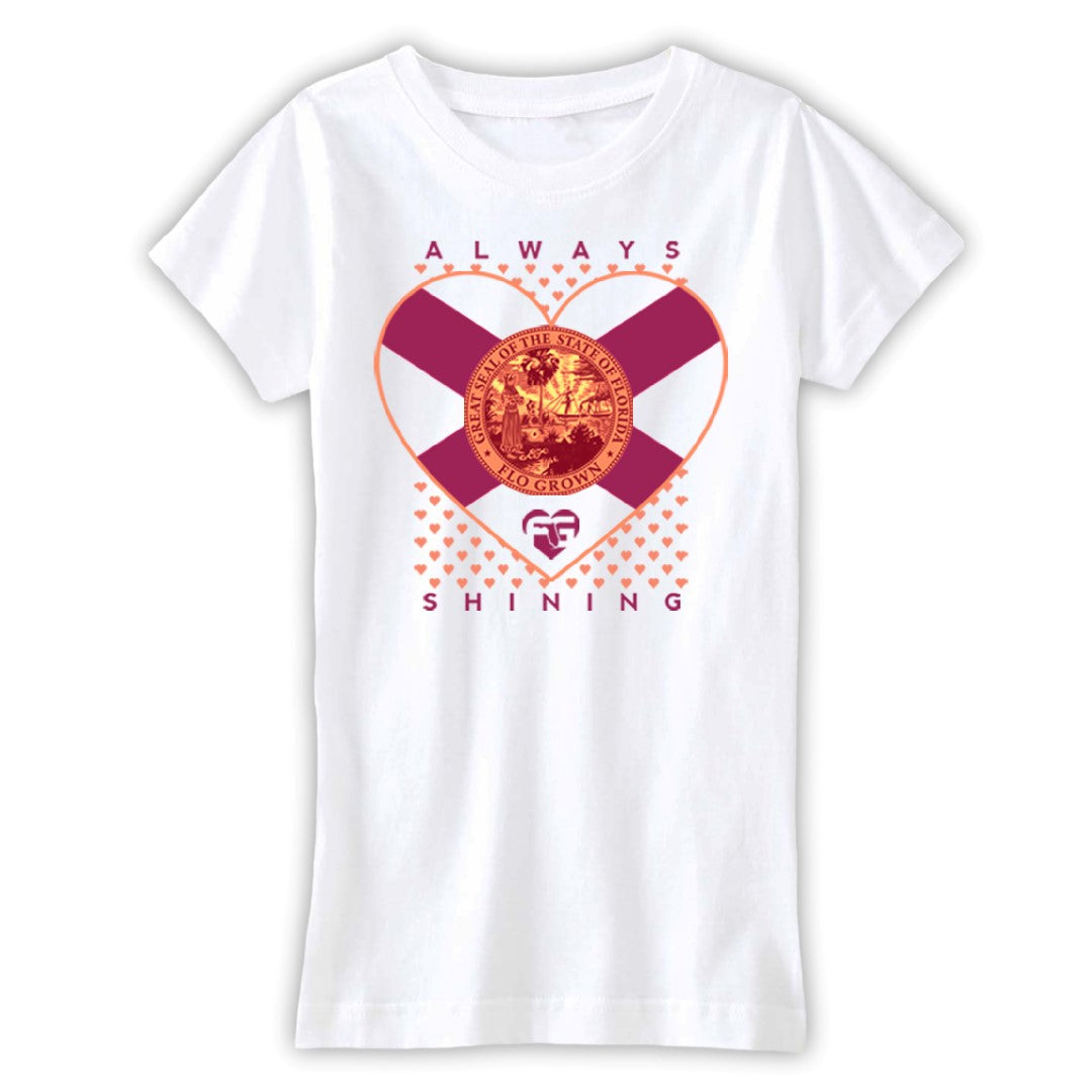 Flag Heart Girls Tee
