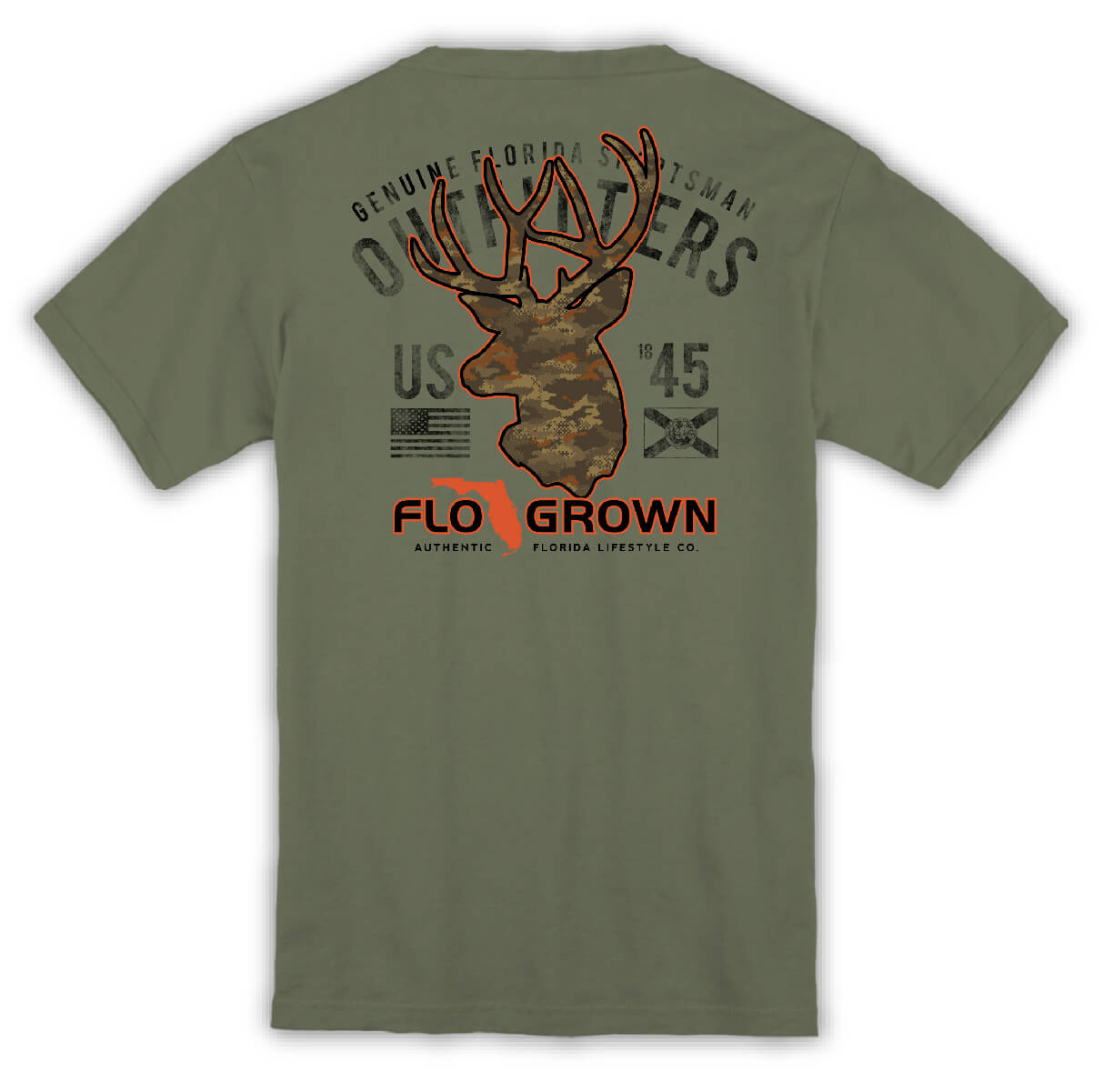 Deer Camo Youth Tee - Back