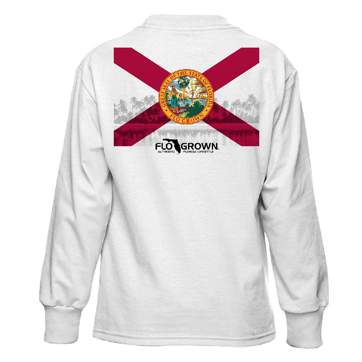 Flag Beach Youth Long Sleeve Tee (back)