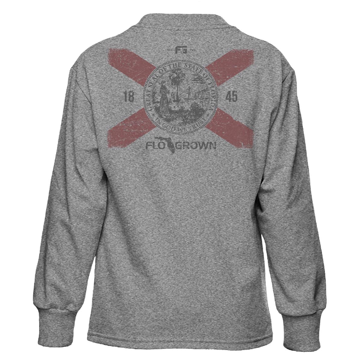 Scratch Flag Youth Long Sleeve Tee (back)