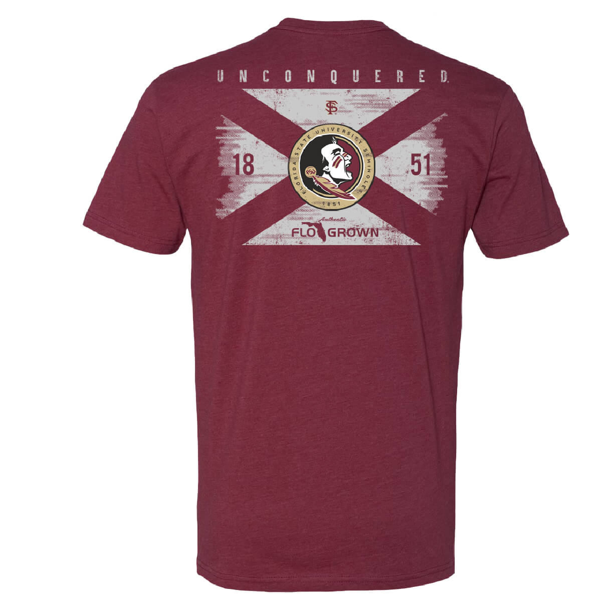 Florida State Seminoles Washed Flag Tee - Back