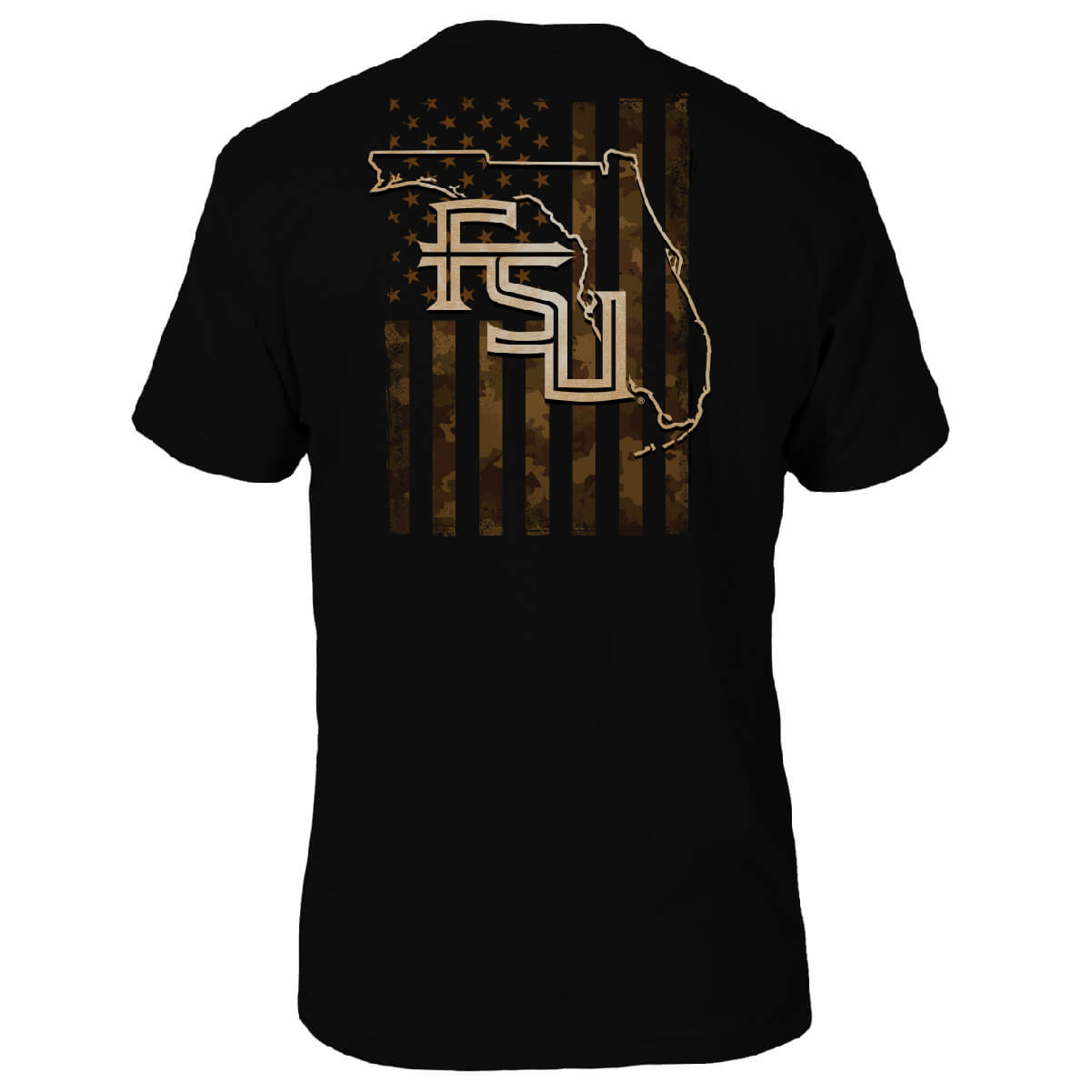 Florida State Seminoles Camo Flag Tee - Back