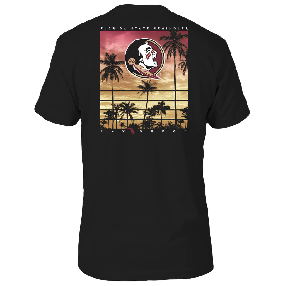 Florida State Seminoles Sunset Poster Tee - Back