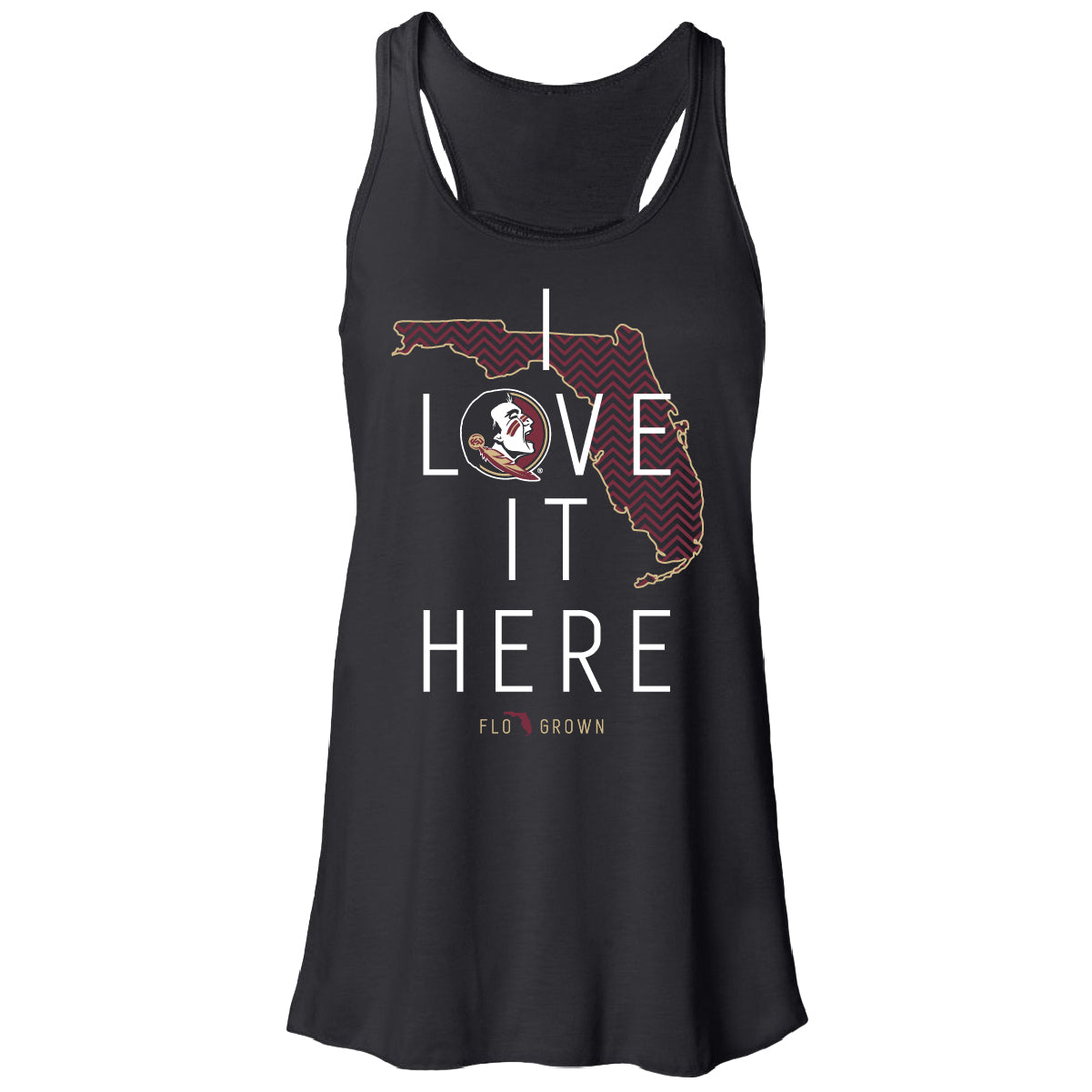 Florida State Seminoles I love it here Tank - Front