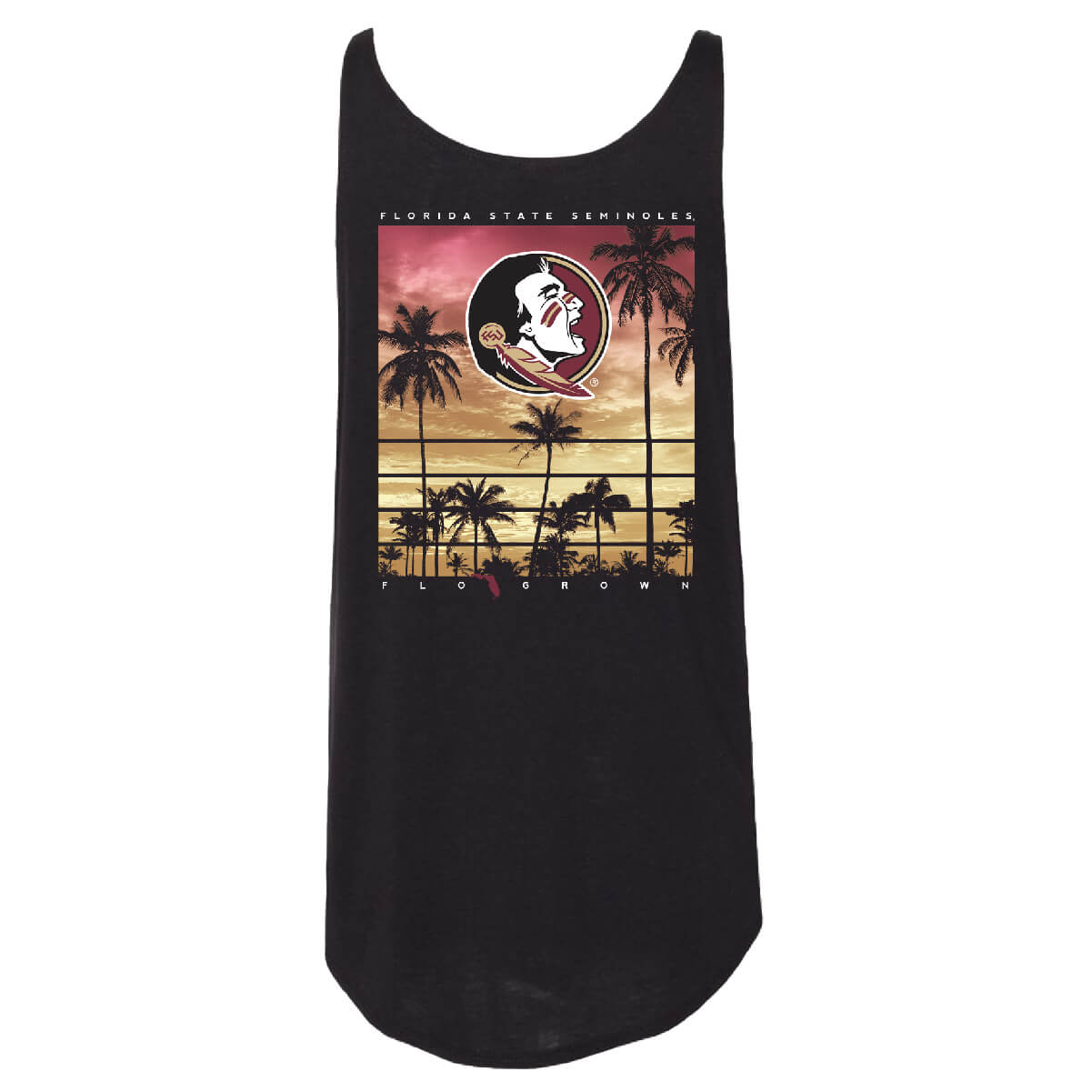 Florida State Seminoles Sunset Poster Tank - Back