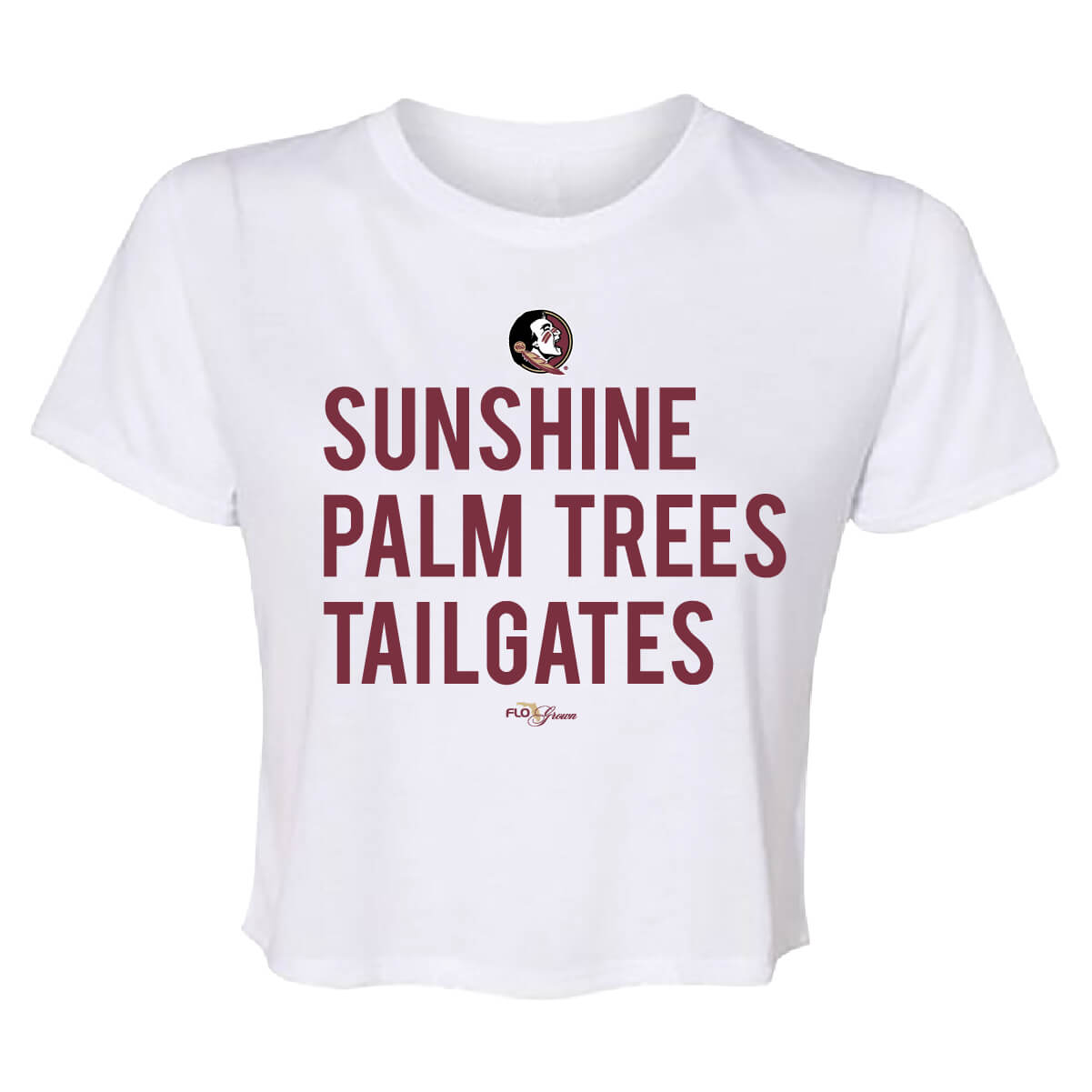 Florida State Seminoles Tailgate List Crop Top